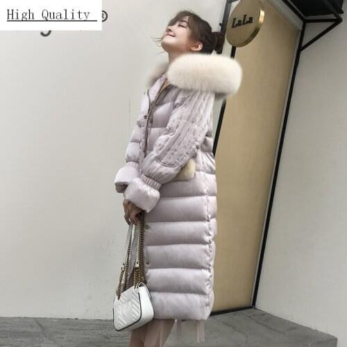 Winter Coat Womens Down Jacket Real Fox Fur Hooded Clothes 2020 Warm 90% Duck Down Jacket Female Down Parka Hiver HL0818