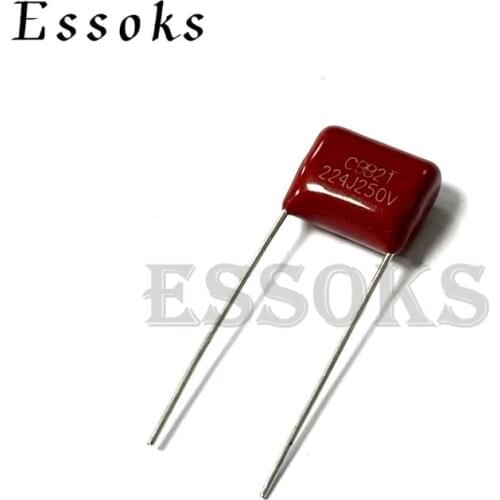 10PCS 250V224J 0.22UF Pitch 10mm 220NF 250V 224 224J CBB Polypropylene film capacitor