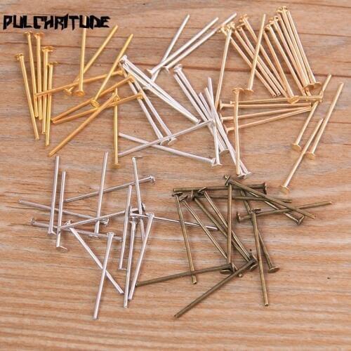 100pcs 20mm 5 Color Steel Eye Pins Findings Eye Head Pins For Jewelry Making DIY Supplies Accessories
