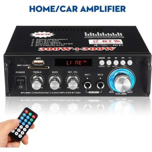 110/220V 600W Home Professional Amplifier Audio bluetooth Amplifier Subwoofer Amplifier Home Theater Sound System Mini Amplifier