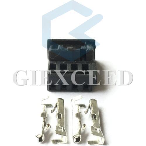 2 Sets 4 Pin 968813-1 0-1452576-1 Car Atmosphere Lamp Plug Socket Female Automotive Connector For Car Recorder VW BMW