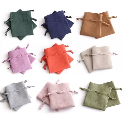20 pcs per lot 7x8cm microfiber Velvet jewelry Bag Pouches Jewelry Package Presents Bags can be customized