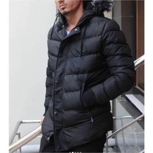 2020 Waterproof Winter Jacket Men Hoodied Parka Men Warm Winter Coat jacket black