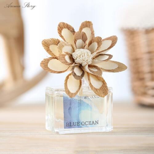 35ml Frangrance Diffuser with Handmade Dried Flower for Home Decoration 12.3*5.1*18.5cm Ocean, Lily&Jasmine Free Shipping