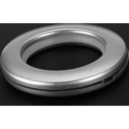6x Silvery Round Shape Plastic Ring For Eyelet Curtain Drapery Inner Dia. 45mm