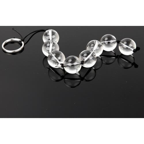 3 Sizes Anal Beads Vaginal Balls Transparancy Glass Butt Plug Anal Sex Toys For Woman Man Chain Bead Adult Sex Products