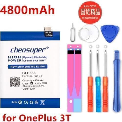 NEW 4800mAh BLP633 Battery for OnePlus 3T A3010 1+ 3T Phone OnePlus 3 blp633 battery Replacement
