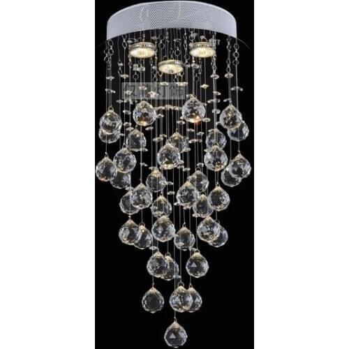 Free Shipping Modern Drop Rain Design Modern Crystal Chandelier Lighting Dia30*h60cm Led Lamps Lustres De Cristal For Bedroom
