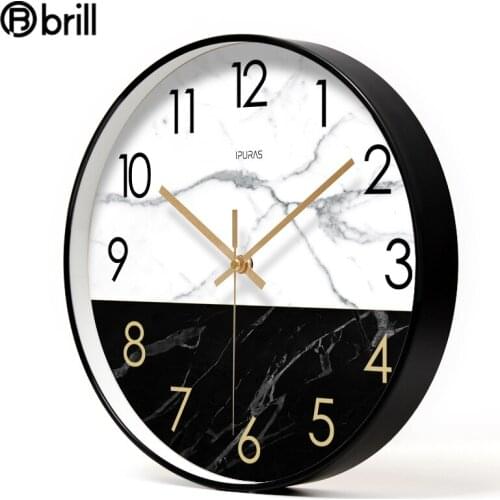 Large Wall Watch Nordic Clocks Wall Home Decor Creative Metal Quartz Clocks Wall Home Decor Kitchen White Black Wall Watch Gift