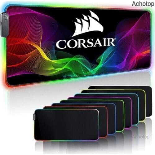 CORSAIR Large RGB Gaming Mouse Pad Gamer Mousepad LED Light Illuminated USB Colorful Luminous Mouse Carpet XXL Mouse Mice Mat