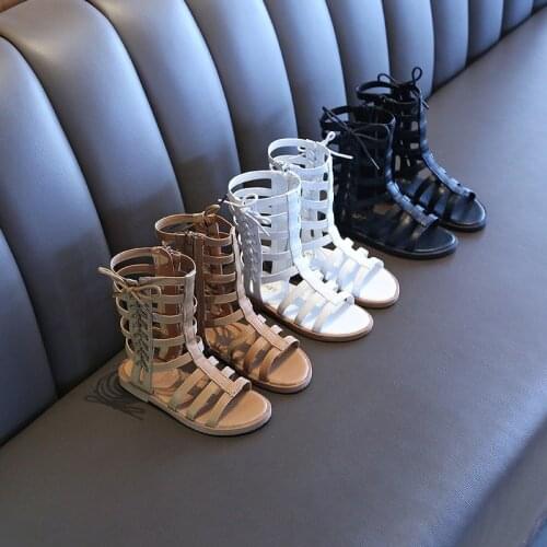 Childrens High-top Korean Version of Roman Sandals 2021 Summer New Fashion Foreign Little Girl Princess Shoes