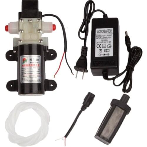 PLD1205 0.66Mpa Diaphragm Water Pump DC12V 25W Self Priming Pressure Sprayer Pump+ Adapter