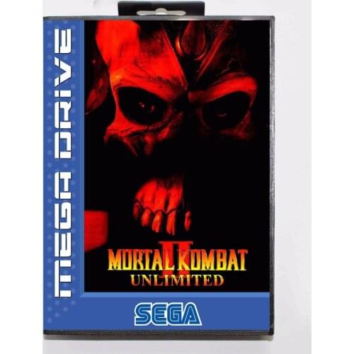 Mortal Kombat II Unlimited 16 bit MD Game Card With Retail Box For Sega Megadrive/Genesis