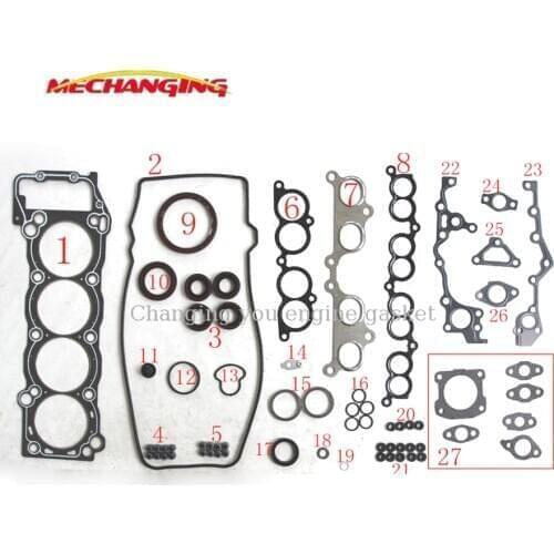 Customized LOGO FOR TOYOTA HILUX II HIACE 4 RUNNER 2.7L 3RZFE 3RZ Full Set Engine Gasket ENGINE SHIM 04111-75221