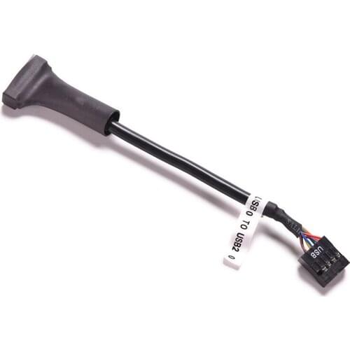 1PC Black USB 2.0 9 Pin Housing Male To Motherboard USB 3.0 20pin Female Adaptor Cable Adapter for PC Computer