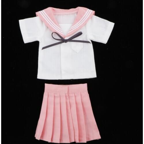 2 Pieces 1/4 School Uniform Skirt Suit For 43cm BJD Dollfie DOD MSD Dress Up Clothes DIY Accessories, 4 Colors
