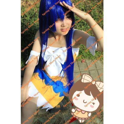 FAIRY TAIL Wendy Marvell Anime Cosplay Costume Custom Made One-piece Dress