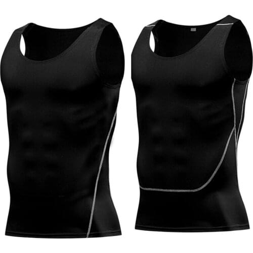 Mens Sports Jersey Elastic Vest Tank Top Men Summer Fitness Sleeveless Shirt Round Neck Casual Vest Camiseta Sin Mangas Hombre