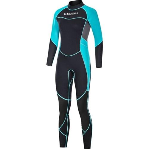 3MM Neoprene Wetsuit for women Scuba deep diving suit spearfishing Snorkeling Surfing one piece set winter Cold-proof swimsuit