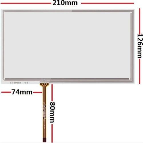 New 9-inch resistive touch screen is suitable for HSD090IDW1 AT090TN10 12 handwriting screen 211*126mm