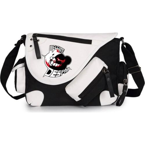 Danganronpa High Quality PU Anime Monokuma Peripheral Bag School Simple Contrast Color Pencil Stationery Pouch Cosmetic Storage