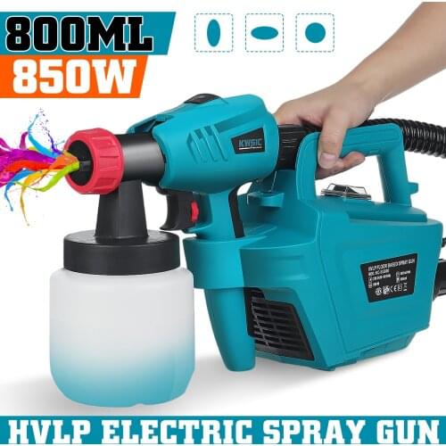 Electric Spray Gun HVLP Spray Gun 850W 800ml High Power Home Electric Paint Sprayer Easy Spraying Regulation Paint Gun 0.1 bar
