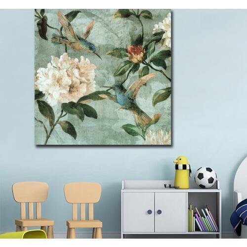 Flower Print and Posters,Canvas Wall Art Vintage Prints,Printed Canvas Painting Nordic Pictures Farmhouse Kitchen Decor no frame