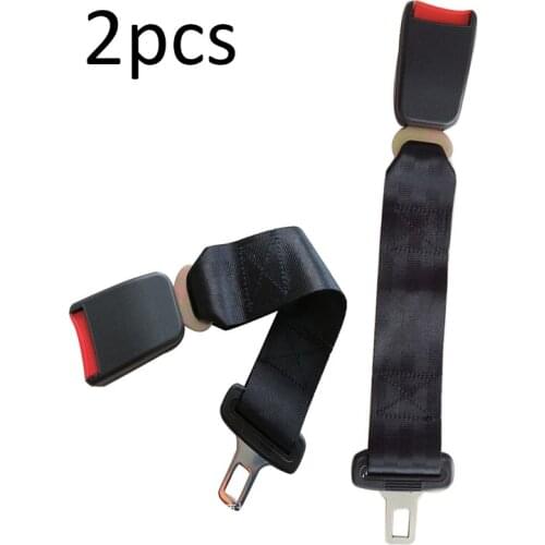 2Pcs 36cm 7/8" Adjustable Car Seat Seatbelt Safety Belt Extender Extension Buckle
