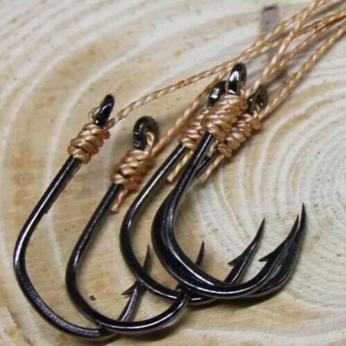Carbon Steel Swivel Fishhooks Fish Lure Bait String Hook Fishing Tackle Tool Fishing Jip Barbed Carp Hook Sea Tackle Accessories