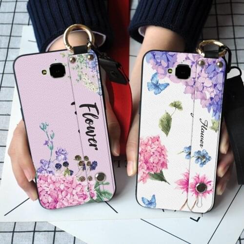 Wrist Strap Silicone Case For Huawei honor 4C 5C 6C Pro 5X 5A 6A 6X Ring Stand Holder Back Cover For Huawei GT3 GR5