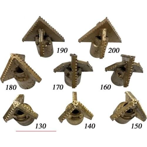 Tri-wing Alloy Drill Mother Thread Soil Excavation Drill Bits 150 Connected to 76 Mother Thread Twist Drill Pipe