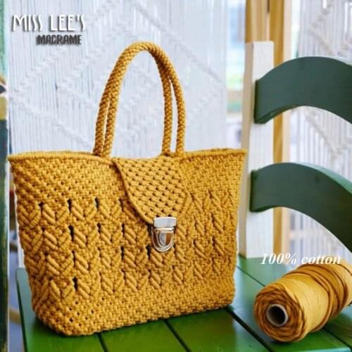 3mm Macrame Cord 100% Natural Cotton Macrame Rope for Wall hanging plant hanger Cotton braided macrame cord