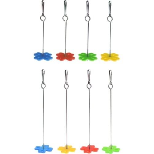 1 PC New Stainless Steel Budgie Bird Toy Parrot Fruit Fork Feeding Birds Hang Cage Stainless Steel Parakeet Skewer 2 Size