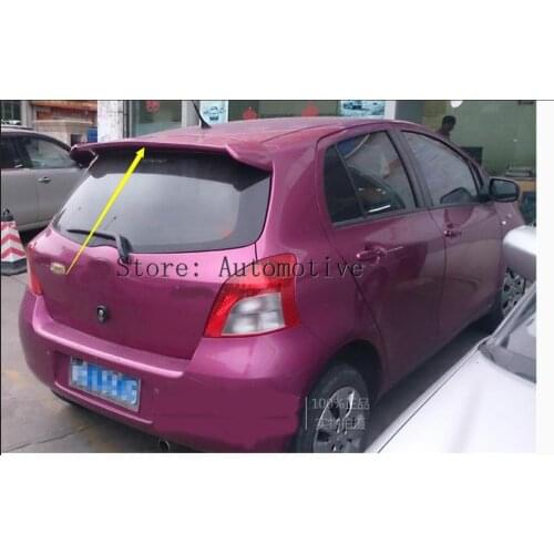 High Quality ABS lacquer that bake Rear Wing Spoiler, Trunk Boot Spoiler For Toyota Yaris L 2008 2009 2010 2011 2012 2013
