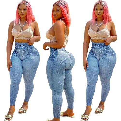 Chiclover Women Stretchy High Waist Positioning Printing Bodycon Trouser Wholesale Elegant Sexy Pants Streetwear Dropshipping