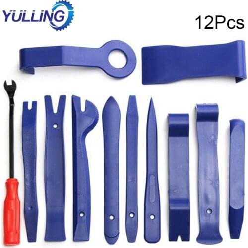 12pcs Quality Car Radio Removal Tools Hand Tool Set Door Dash Panel Audio Stereo Trim Removal Pry Tool Kit Clip Removal Panel