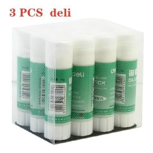 3 Pcs Deli 7102 upgraded formula PVA solid glue stick 21g solid glue / high quality glue stick / Office / School Supplies