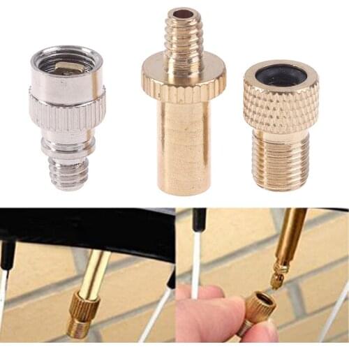 3pcs Bike Bicycle Presta To Schrader Valve Adapters Valve Extension Pump Tools