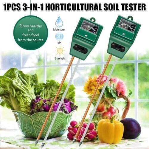 Soil PH Meter 3 in 1 Soil Moisture Light PH Tester Gardening Tool for Plant Care Lawn Farm