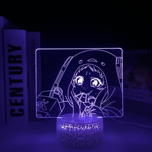 3D LED Neon Lamp Animation Peripherals Beautiful Girl Figure Ornaments Acrylic Panel Night Light for Festival Birthday Gifts
