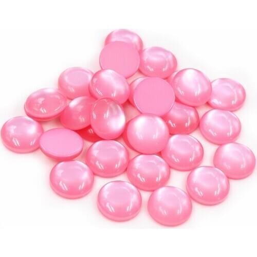 New Fashion 40pcs 12mm Watermelon Red Color Flat Back Resin Flower Cabochons Cameo G6-35