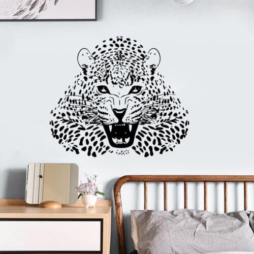 Black PVC Wall Stickers Cheetah Leopard 3D Removable Wall Decals Home Decor Stickers
