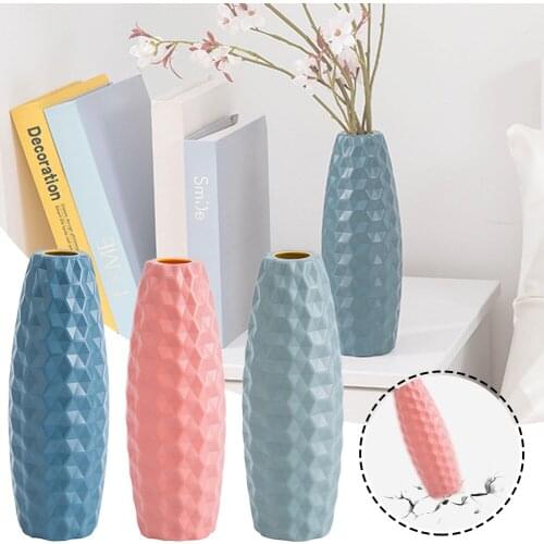 Flower Vase Decoration Home Plastic Vase Imitation Ceramic Flower Pot Flower Basket Nordic Decoration Vases for Flowers Vases
