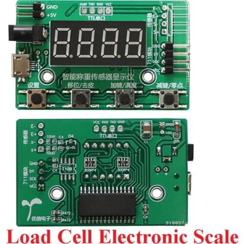 Load Cell HX711 AD Module Weight Sensor Digital Display Electronic Scale Weighing Pressure Sensors 1KG 5KG 10KG 20KG Instrument