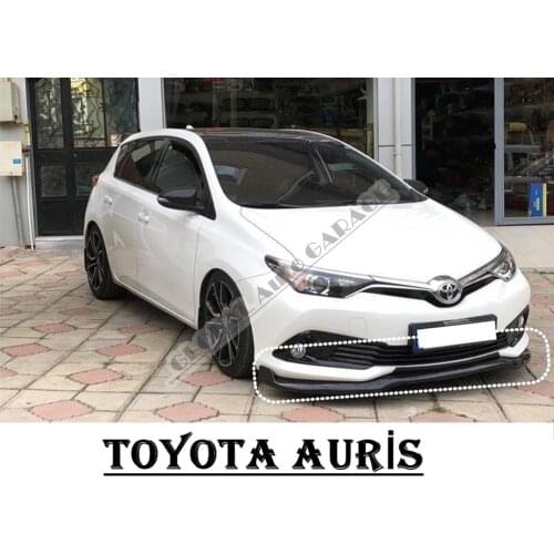 For TOYOTA AURIS Front Bumper Attachment Lip 2010-2020 Piano Glossy Black Splitter Diffuser Universal Spoiler Bumper