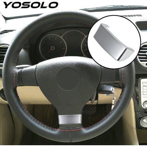 Chrome Emblem Car Steering Wheel Trim Sequin Cover Insert Trim Cover Fit for VW Golf MK5 Plus 5 GTI Passat B6 3C Eos Jetta