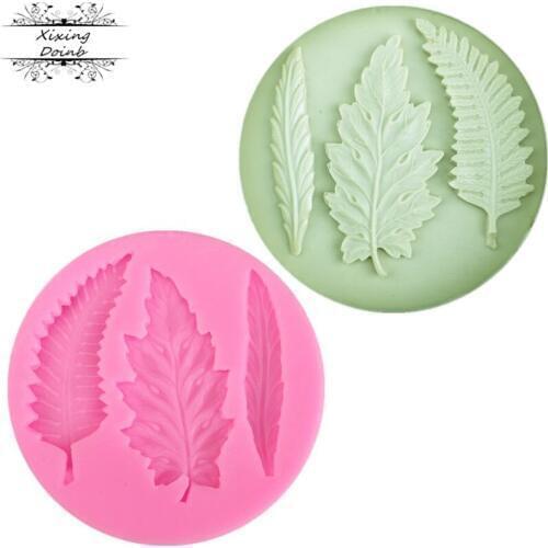 DIY Leaf Shape Silicone Fondant Mold Silicone Baking Forms Soap Mold Sugarcraft Cake Decoration Tools
