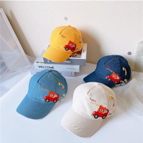 2021Newest Sun Hat Cartoon Summer Cartoon embroidery car cowboy baseball cap sun visor cap Bucket Caps