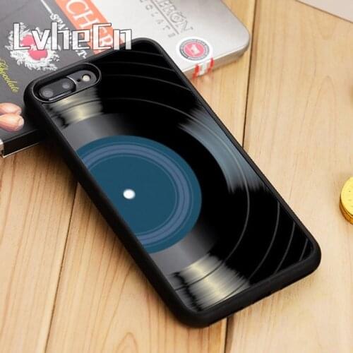 LvheCn Vinyl Record Blue Label Music Classic Phone Case For iPhone 11 12 Pro X XR XS MAX 5 6S 7 8 Plus samsung s7 s8 s9 s10