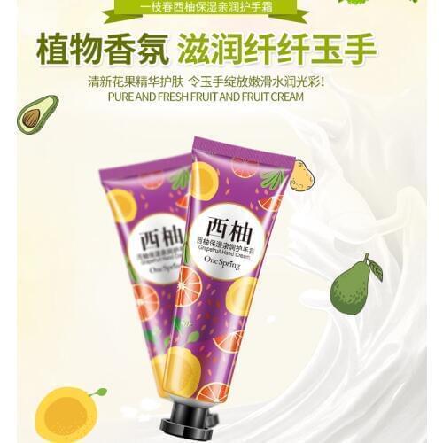 One Spring Plant Hand Cream Wild herbs Grapefruit Rose Moisturizing Hand Cream Nourishing Anti Chapping Oil Control Hand Care